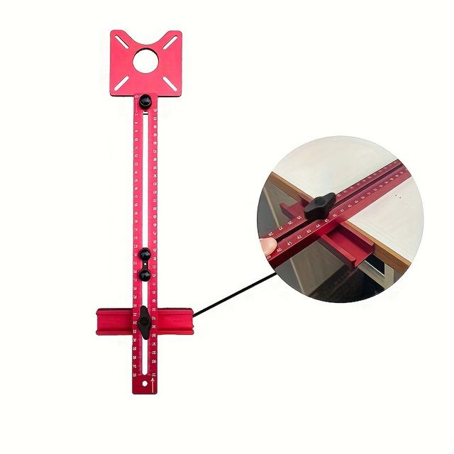 TEMU Jednoczęściowy 3-w-1 Frez do Rowków, Uchwyt, Szablon do Okucia Szafek, Zaprojektowany do Wiercenia Otworów w Szafkach do Montażu Szuflad, Specjalistyczne Narzędzie do Cięcia i Frezowania Drewna