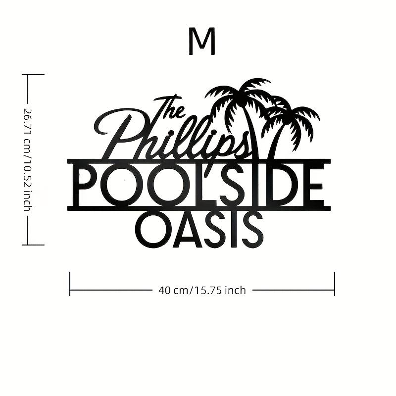 TEMU Personalized Palm Tree Metal Sign, Outdoor Patio Decor, Poolside Decor, Tropical Home Decor, Housewarming Gift