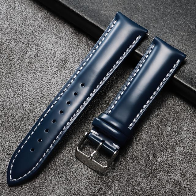 TEMU Correa de Reloj de Cuero con Rápida - Elegante Banda de Cuero de Calidad Adecuada para Relojes de 20 mm y 22 mm, Compatible con Samsung y Huawei - Regalo Ideal para Hombres y Mujeres en Cualquier