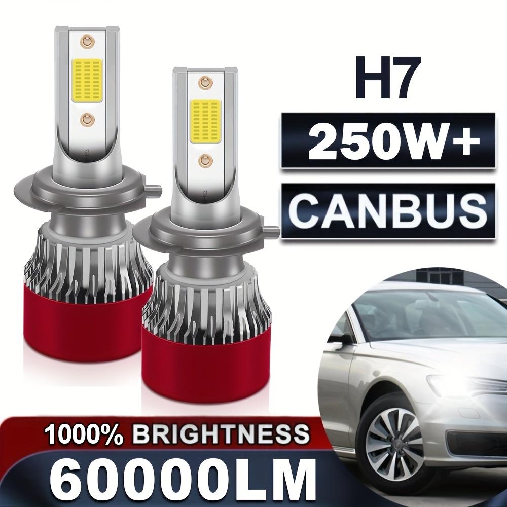 TEMU 2pcs 9005/hb3 9006/hb4 H1 H4 H7 H11 9007 H13, Canbus Led Car Headlight Bulbs, 250w 60000lm 6000k Cool White, , 12v High/low Beam, 1000%