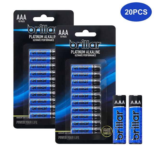 TEMU 20pcs Aaa Platinum Alkaline Batteries, 1.5v Lr03, Long Lasting, Leak-proof,