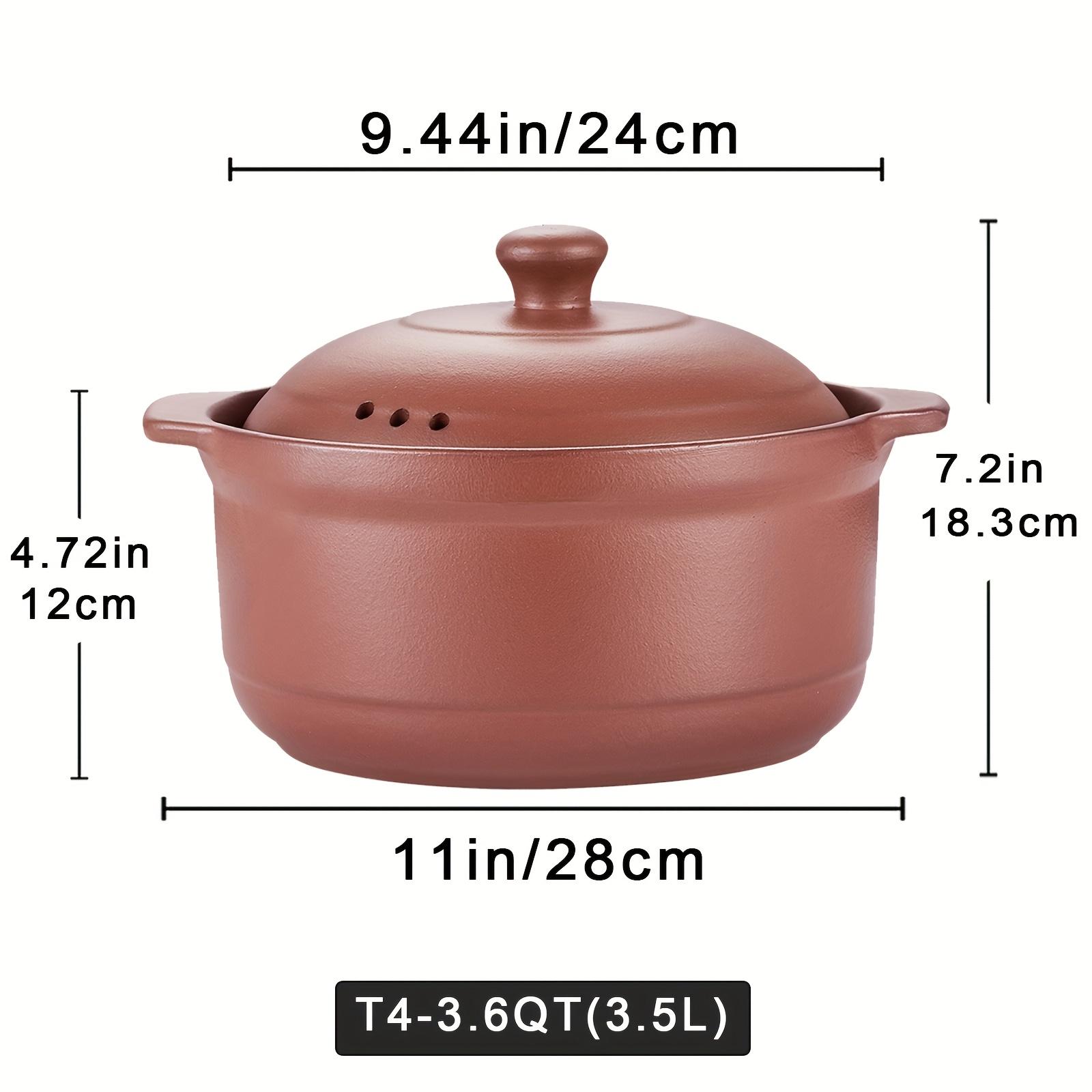 TEMU Clay Cooking Pots With Lids Made Terracotta, Unglazed Earthenware