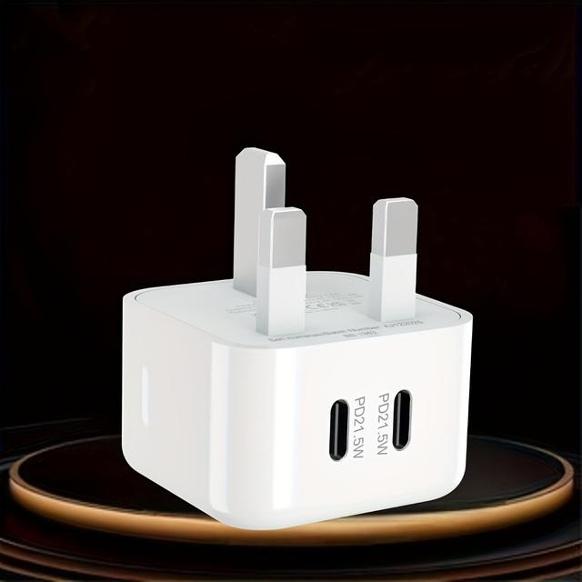 TEMU Fast Charging Usb C Wall Charger With A Foldable Design, Compatible With For Iphone 15 Series, Ipads, And Devices
