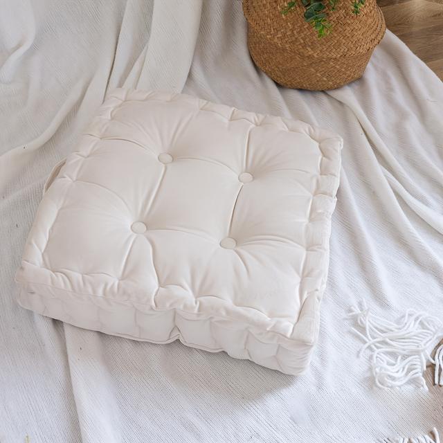 TEMU 【持ち手付き 厚手チェアクッション】オフィスチェアや学生用椅子に最適。収納も簡単。オランダ風生地を使用。素材を詰め込み、オール使用可能。ホームダイニングチェアクッション、レーションにも。