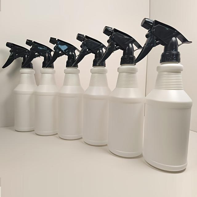 TEMU 6-pack, 16oz., enfärgade plastflaskor med svart spraytriggare, lämpliga för vattning, rengöring m.m
