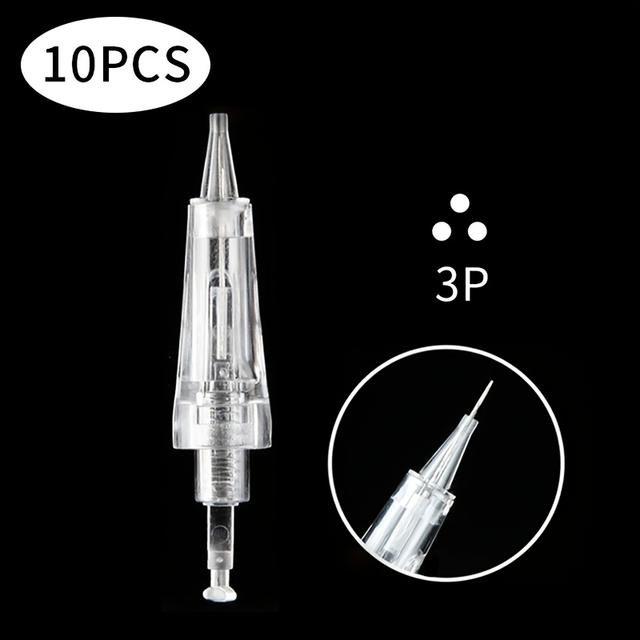 TEMU 10pcs/100pcs Transparent Microblading Needle Set With Case, Suitable For Eyebrow, Eyeliner, Tattoo, Salon, And Beauty Microblading. Ideal For And Beginners. Multiple Needle Sizes