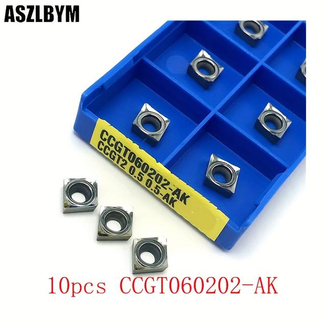 TEMU Aszlbym Ccgt060202-ak/ccgt060204-ak Aluminum Turning Tool Cnc Lathe Tools Copper Aluminum Wood Processin