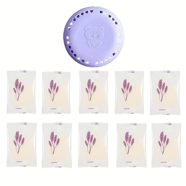 TEMU 10 Tabletes de Fragrância + 1 Caixa de Tabletes Purificadores de Ar - Desodorizante para Casa, Banheiro - Desodorizante Sólido Comprimido com Casca Extra - Purificador de Ar