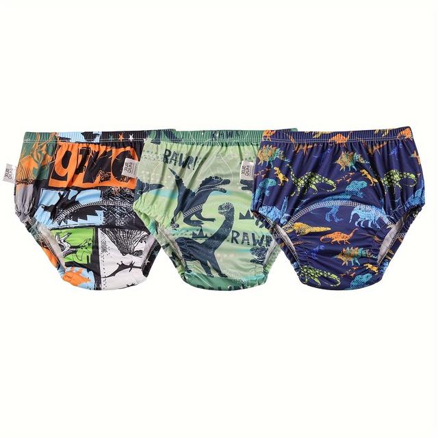 TEMU 3pcs Baby Training Underwear, Washable Diaper Pants, Learning Pants, Breathable Cloth Diaper Pants For Children, Style