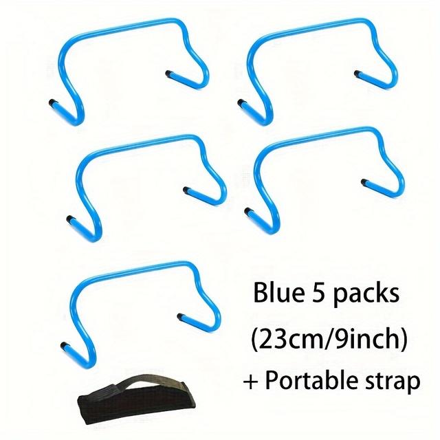 TEMU مجموعة واحدة من عائق التدريب قابل للتعديل، معدات تدريب اللياقة البدنية من البولي فينيل كلوريد المتينة لكرة القدم وكرة السلة، تتضمن حزام محمول - حزمة متعددة الألوان