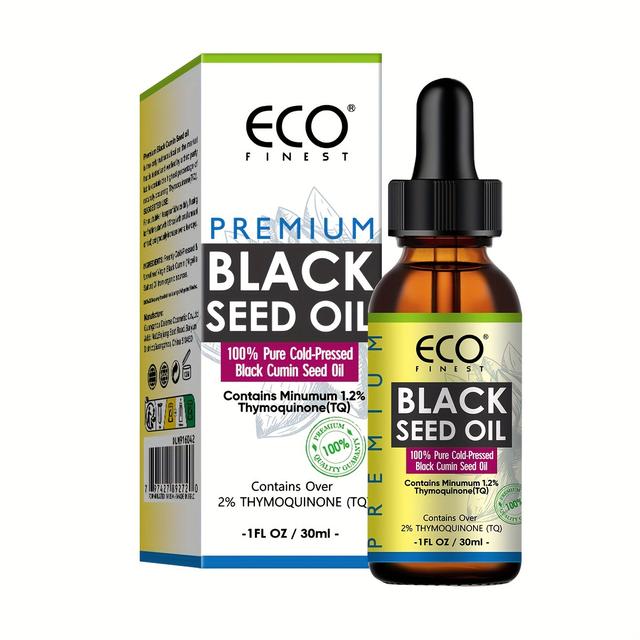 TEMU Eco Oil - Contains , Cold-pressed, 100% Seed Oil, Liquid Blackseed Oil In A Glass Bottle, Suitable For Hair, Face, And Body, Provides Moisture For Autumn And Winter, 1 Oz