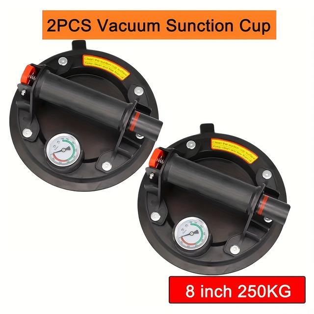 TEMU 2pcs 8-inch Heavy-duty Vacuum Suction Cups, Of Supporting A Weight Of Up To 250 , Used For Glass Handling And Window Replacement. For Power Supply
