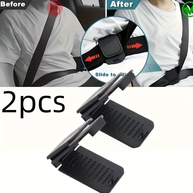 TEMU 2pcs Car Seat Belt Adjuster - Driving Accessories,universal Car Accessories,anti ,ergonomic Neck And Shoulder Protection