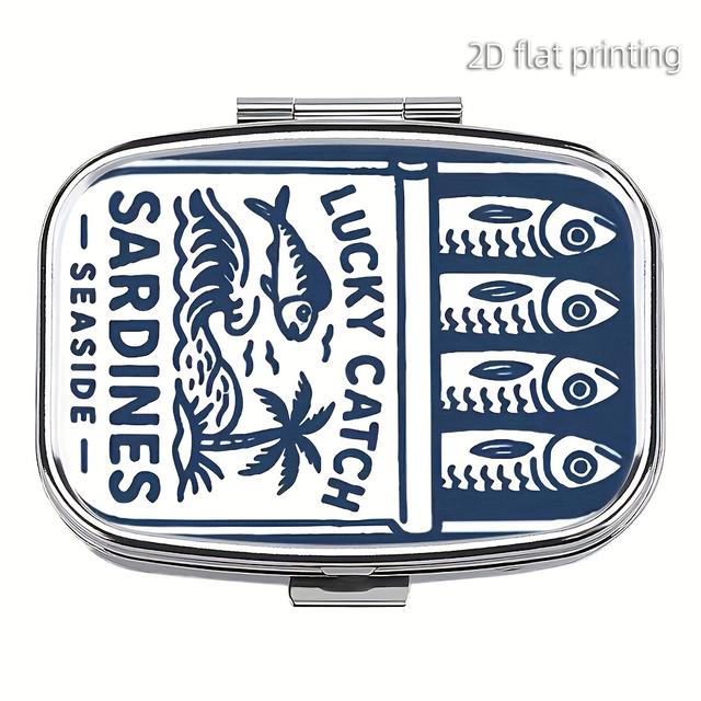 TEMU 1pc Pill Box, Medicine Case, Rectangle Decorative Box, Vitamin Pill Organizer, For Pocket Purse And Travel Gifts