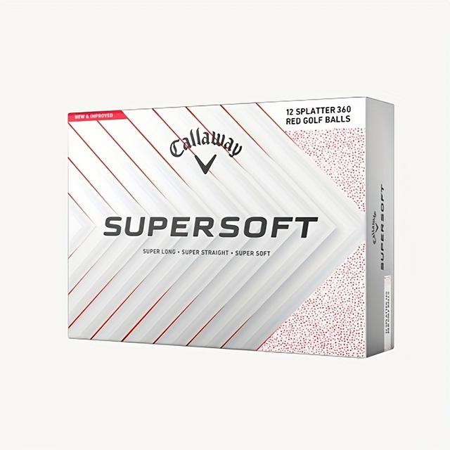 TEMU 12pccallaway Supersoft Splatter 360 Red Golf Balls