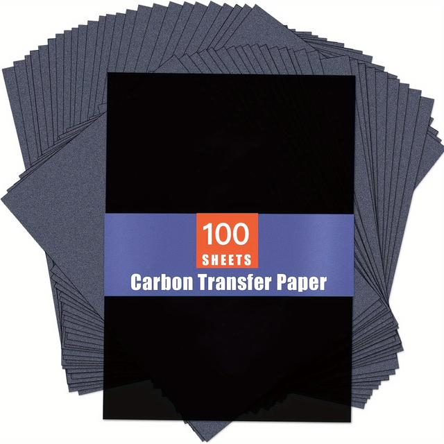 TEMU 100/200 Sheets Black Graphite Carbon Transfer Paper, Carbon Copy Paper - Ideal For Tracing Patterns In Drawing, Sewing & Diy Crafts On Paper/canvas