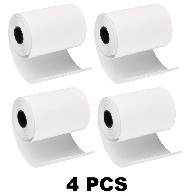 TEMU 57*37mm 2 1/4 X 50 Thermopapier-Etikettenrollen Passen Alle Clover -Kassiergeräte-Drucker Papier Für Kreditkarten-Terminals, Mini-Thermopapier, 57mm Kassiergeräte-Etikettenpapier