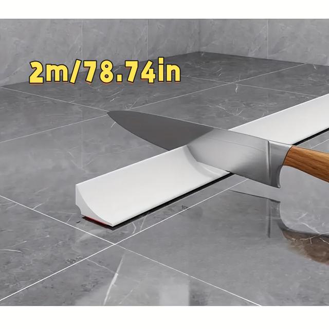 TEMU Tira de autoadhesiva de 1 pieza para encimera de cocina, tira para de fregadero y hueco lateral de estufa, tira para encimera de lavabo de baño, para separación de húmedas y secas