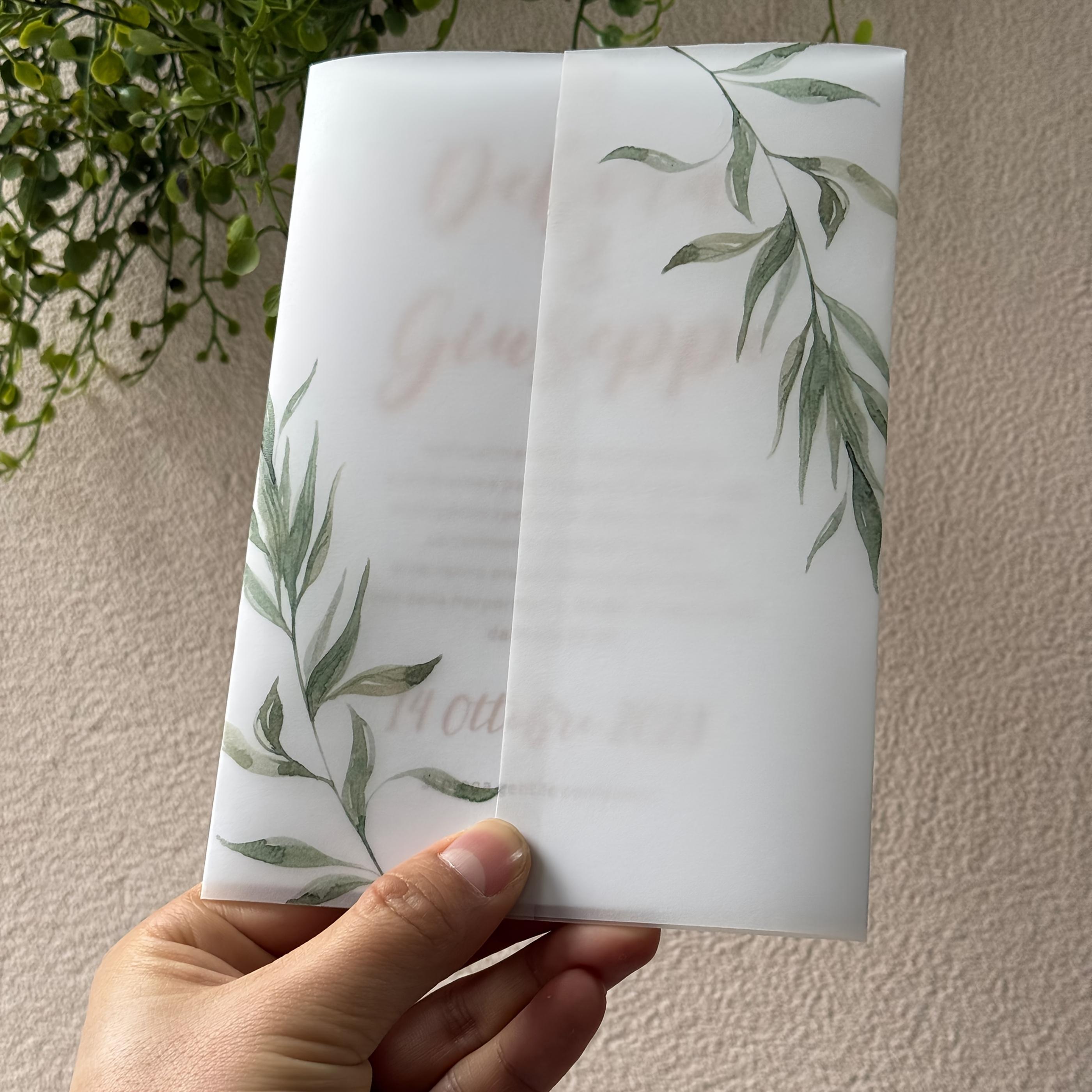 TEMU 20 Sheets Of Vellum Wraps And Jackets Designed For 5 X 7 Inch Wedding Invitations
