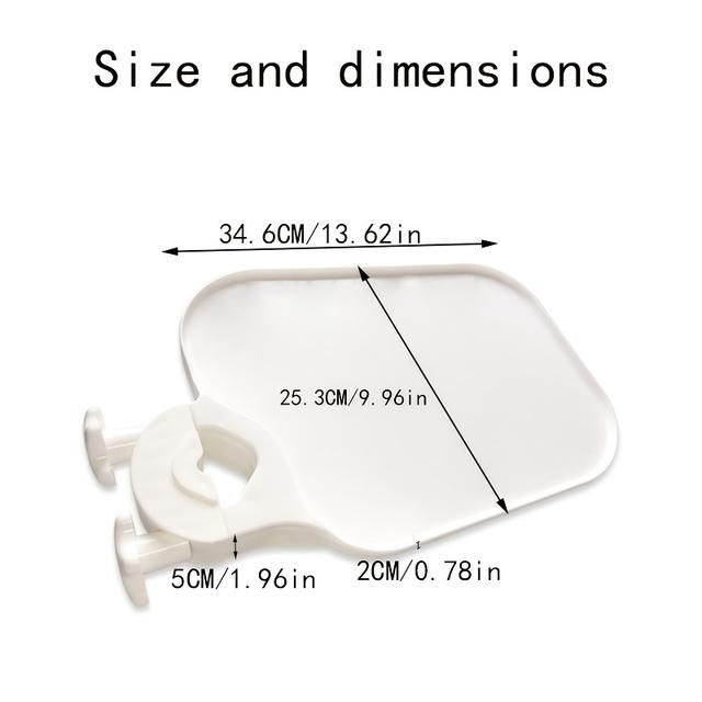 TEMU Adjustable Square Tray Table, Tissue Box, Dental Chair Accessory Tray, Suitable For Dental Dental Chairs With Column Diameter Of 45-55mm.