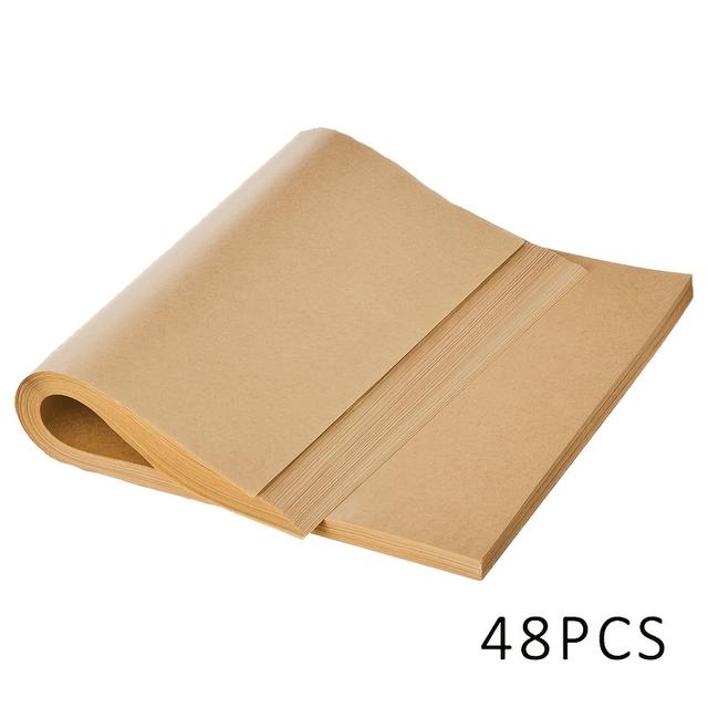 TEMU 48pcs Baking Paper For Oven Baking, 30*40cm/*15.75inch Pre-cut Baking Sheets For Baking, Roasting, Turkey Roasting, Cups, Cakes, , Etc