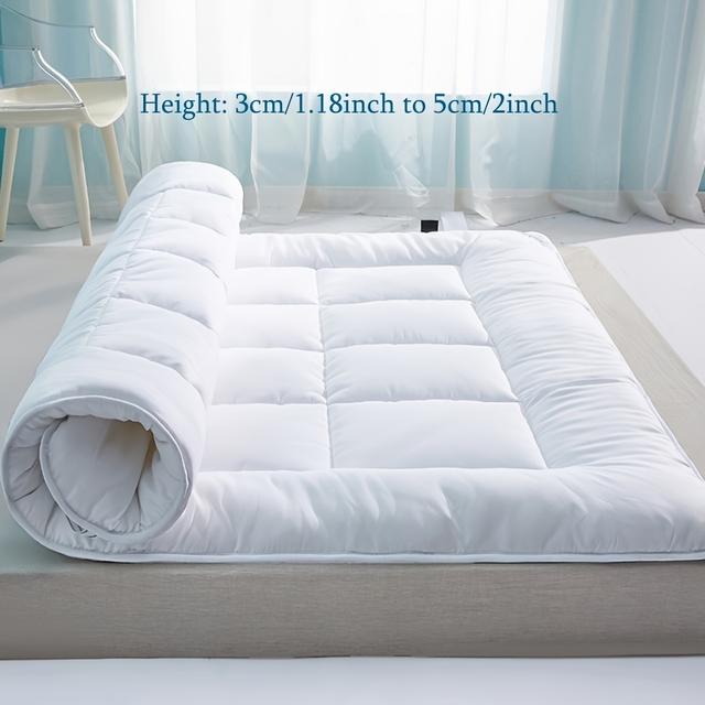 TEMU Quilted Mattress Pad , , , Mattress Topper, Box Stitching , For , , To 20- Mattress - No Included