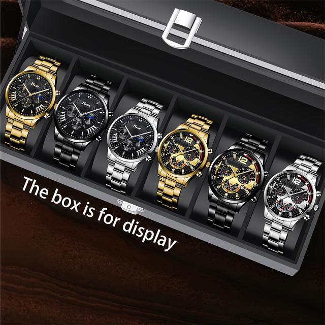 TEMU Ein Set von 6 stilvollen vielseitigen dezenten Luxus-Herrenuhren in verschiedenen Farben – das perfekte Geschenk für ihn