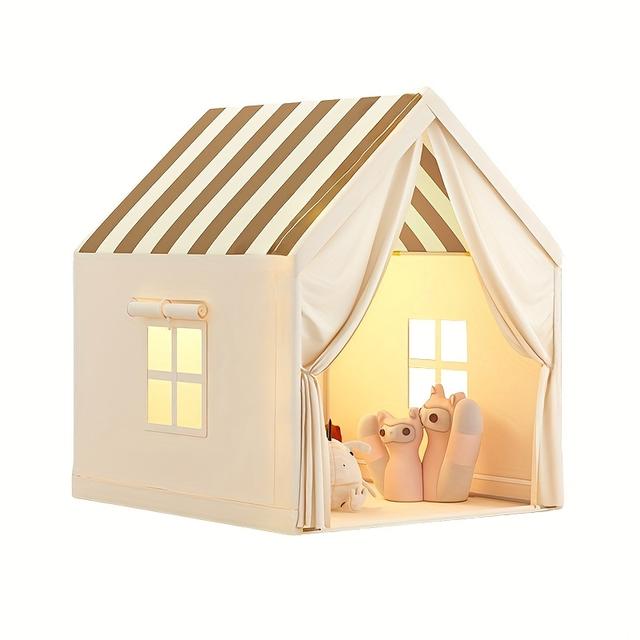TEMU Divided Bed Tent Indoor Playhouse Kindergarten Pretend Play House Birthday Gift Toy Without Lights For Halloween And Christmas
