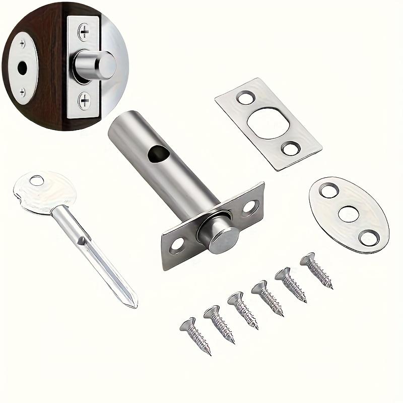 TEMU Cana de llave para puerta de , cerradura de mantenimiento, cerradura invisible oculta, cana de acero inoxidable de fácil instalación