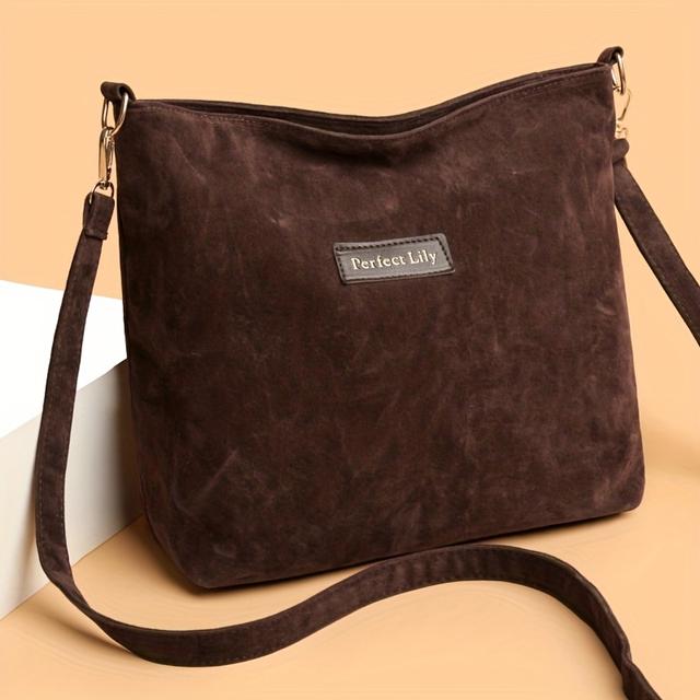 TEMU Bolso de Elegante y para Mujer Perfect Lily con Correa Ajustable y Cremalleras Doradas - Ideal para Trabajo, Viajes y Desplazamientos - Tote Minimalista y Versátil