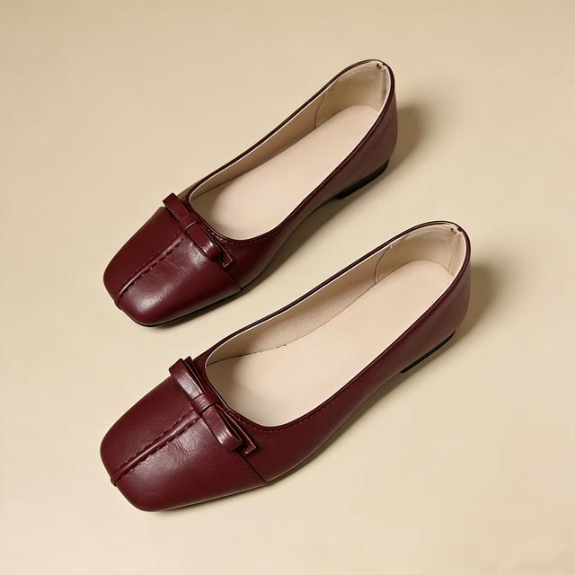 TEMU Women's Flat Shoes With Toe And Bow, Easy To Slip On For Everyday Wear, Elegant And Comfortable Casual Footwear., Women Shoes