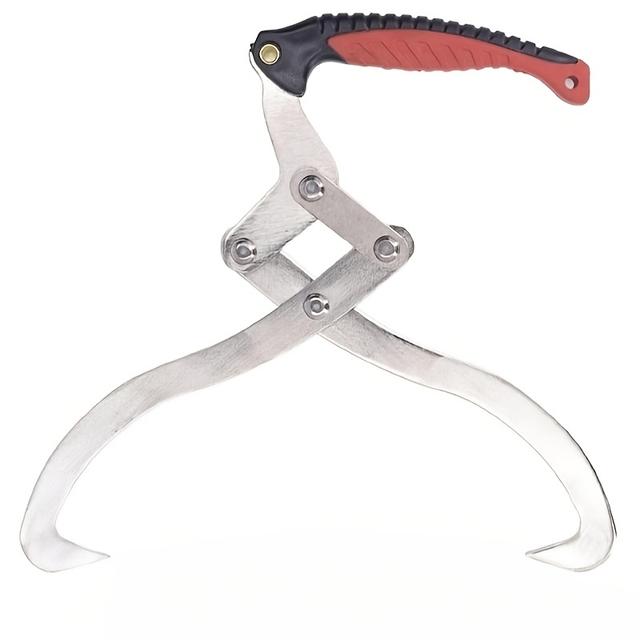 TEMU 1pc 강력한 12인치 금속 로그 그랩 클로, 나무 로그 톡스 lifting tool, 에르고닉 핸들로 나무와 목재를 위한 화재 목재 로그 그랩 클로