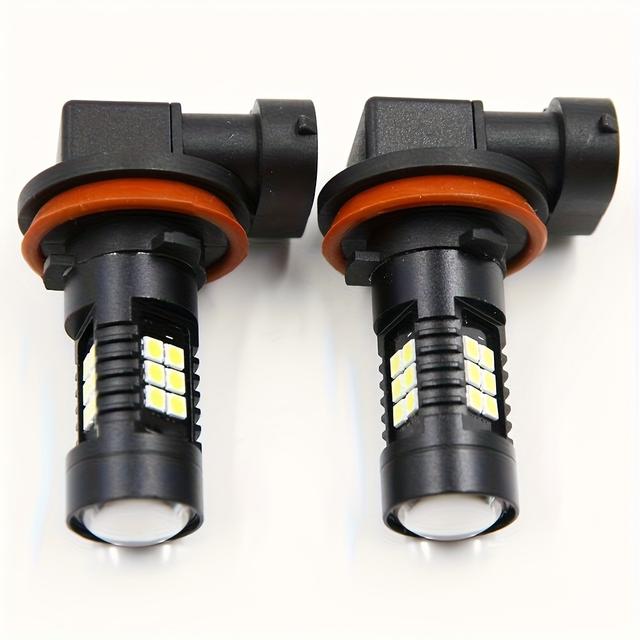 TEMU 2pcs H11 H8 H9 Led Fog Light Bulbs Auto Car Driving Lamp 6000k Drl Lamp