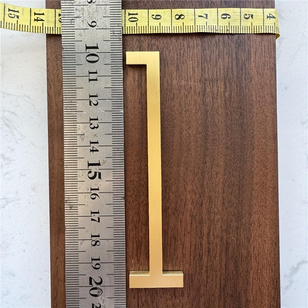 TEMU Lettres en métal laiton de 10 cm | Alphabet anglais ABCDEFGHIJKLMNOPQRSTUVWXYZ et chiffres arabes 0123456789 pour décoration murale et panneaux extérieurs, extrémité brossée