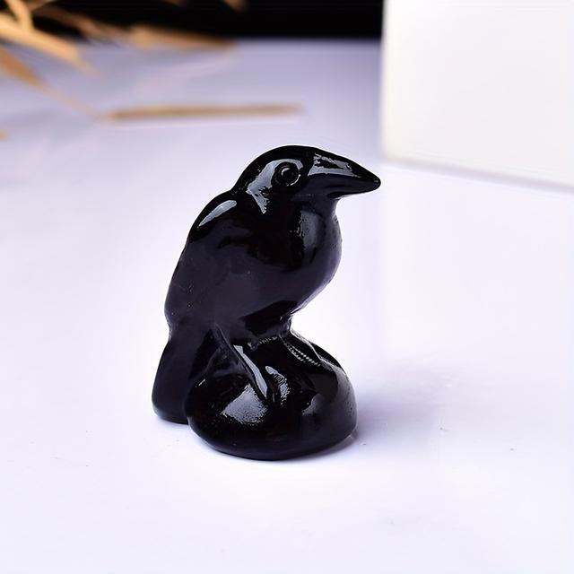 TEMU 1pc Natural Obsidian Opal Desktop Ornament Hand Piece Home Decoration Quartz Crystal Halloween Christmas Beautiful Holiday Gift