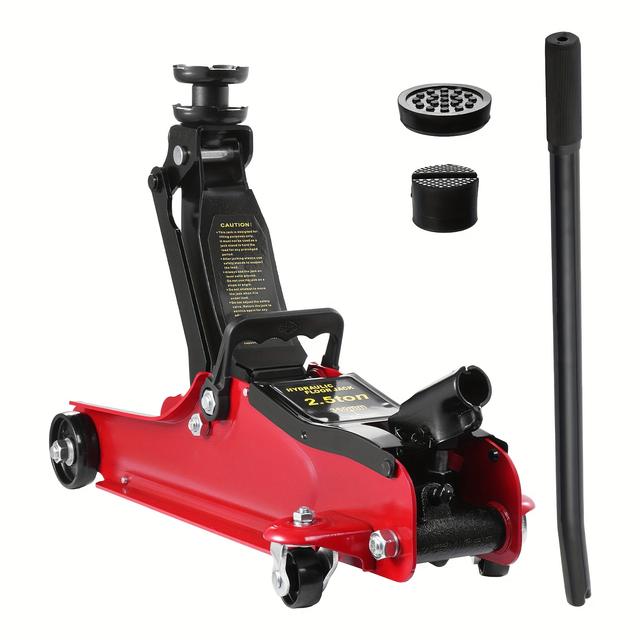 TEMU 2.5 Ton Hydraulic Lift Car Jack Low Profile Floor Car Jack Suitable For Trucks, Buses, Cars, Garages, Tire Repair And Tire Change Emergency Tools