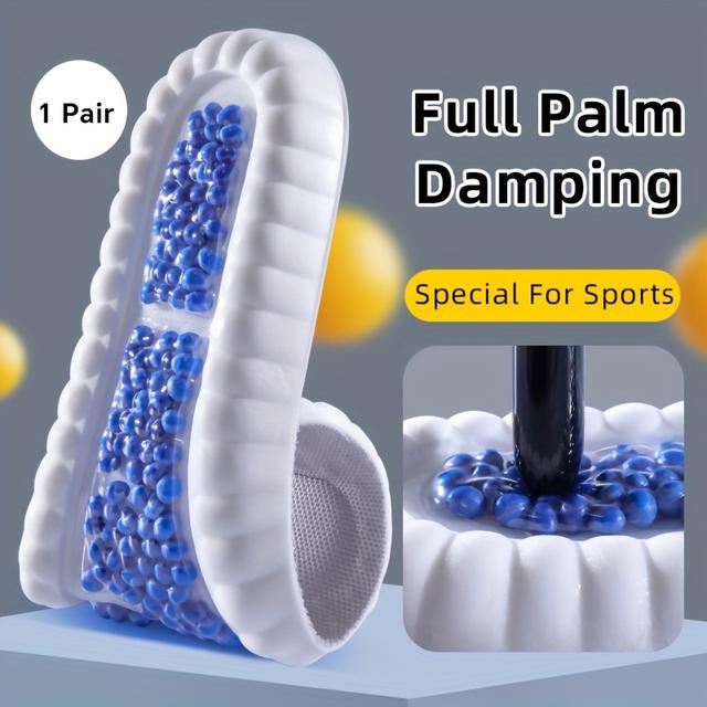 TEMU 스포츠 깔창 풀 포트 푸 에어 쿠션 밑창 부드럽고 통기성 좋은 충격 흡수 런닝화 패드 남녀 공용 - TPU 소재, 편안하고 내구성 좋음