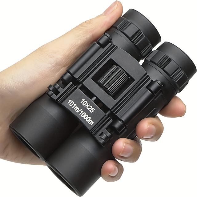 TEMU Binoculars 10x25 Binoculars, Binoculars Foldable, Suitable For , Traveling, Hiking, Bird Watching, Observing Outdoor Scenery, Hunting, Mountaineering