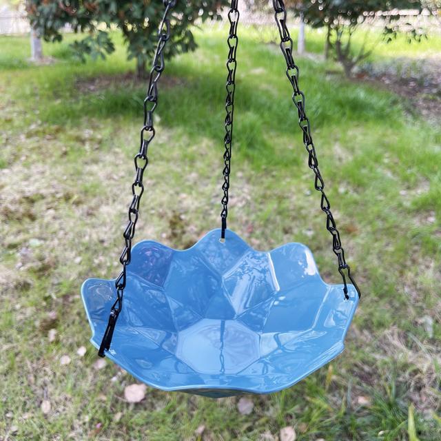 TEMU Snadno Zavěsitelný Krmítko pro Kolibříky s Řetězem - Odolná PP Miska na Krmení Ptáků pro Venkovní Dekoraci, Přitahuje Různé Druhy Ptáků