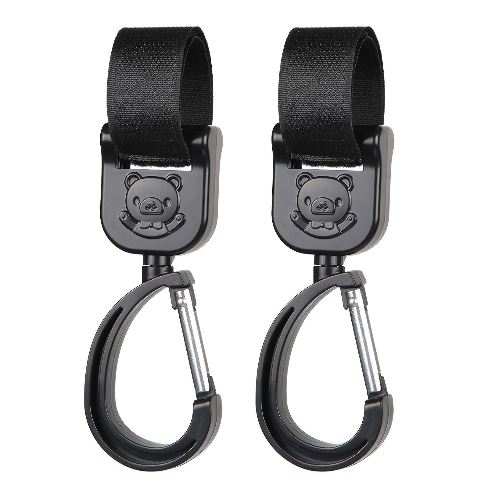TEMU 2pcs 360 Degree Rotatable Hooks Stroller Hooks For Diaper Bags, Purses And Gear