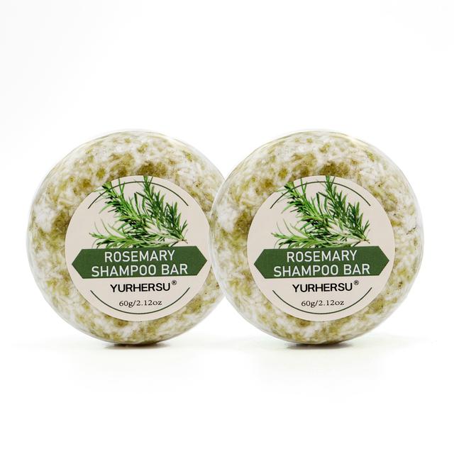 TEMU 2pcs Yurhersu Rosemary Shampoo Bar, Unisex-adult Moisturizing Hair Care, Natural Paste For Deep Cleansing & , With For Normal Hair Types
