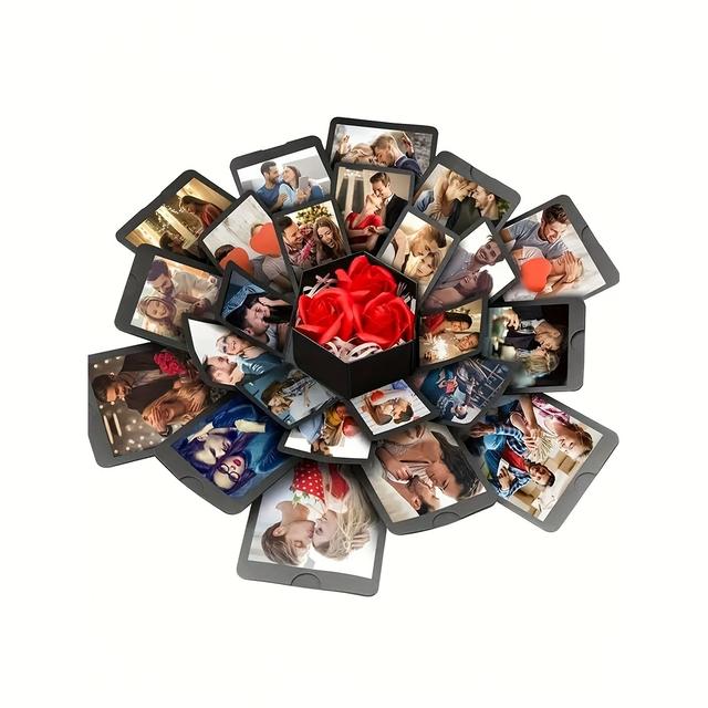 TEMU 1 Set van 19-delige Hexagonale Explosie Knutselalbum Doos, Verrassings Verjaardagscadeau Doos