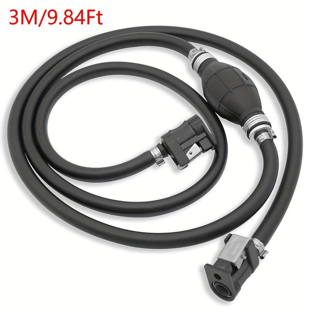 TEMU Manual Pump For Yachts - Outboard Engine Oil Hose, 8mm Rubber Tube, Designed For Efficient Fuel Pump Assembly.