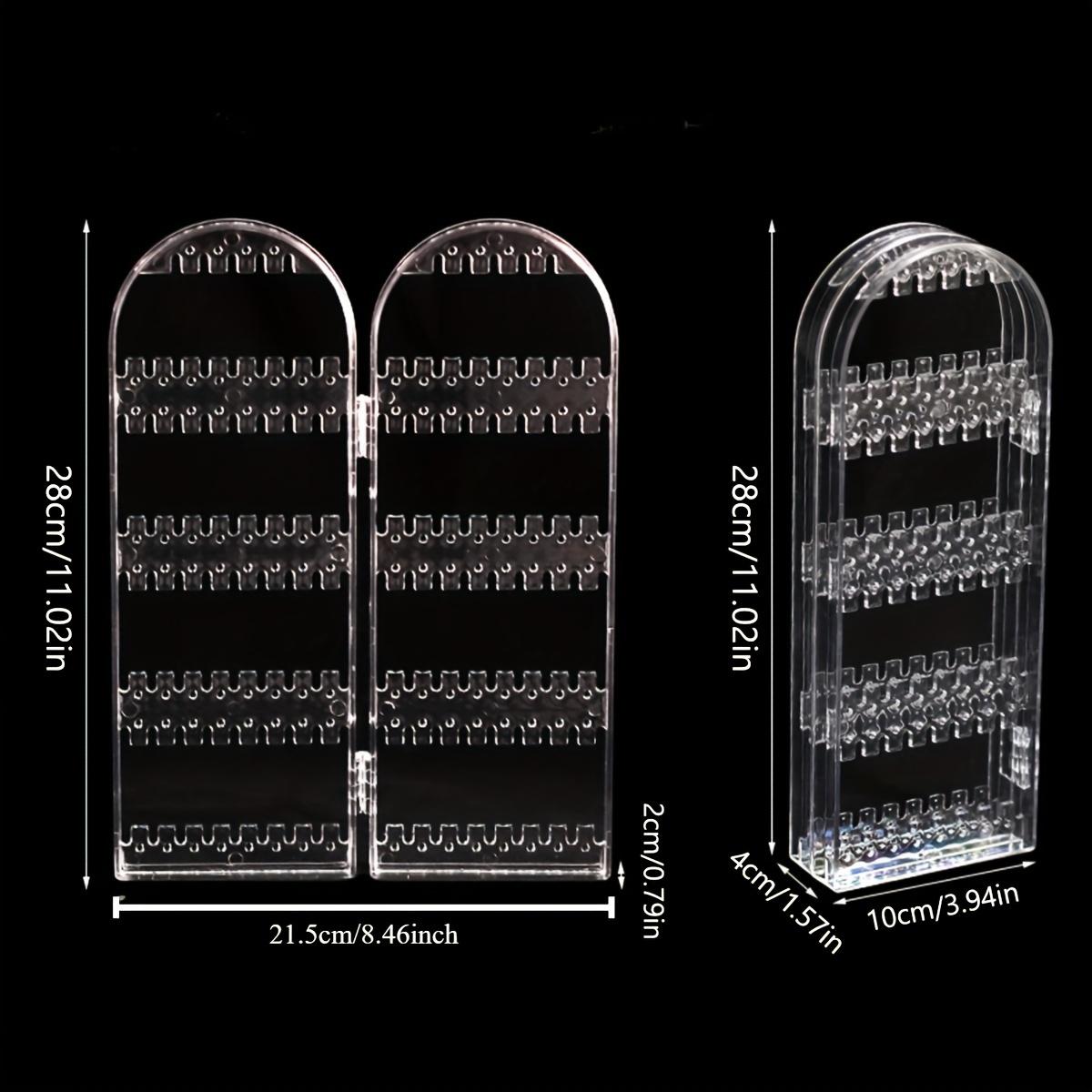 TEMU 240-hole Transparent Plastic Earring Display Stand, Large Capacity Jewelry Storage Box, Organizer For Small /shops/retailers, Clear Acrylic Earring Holder