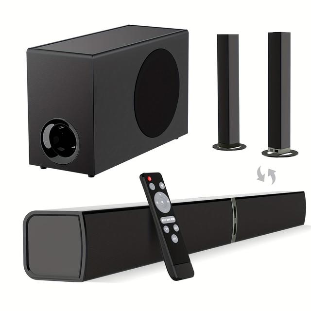 TEMU Sound Bar With Subwoofer, Soundbar For Smart Tv, Wireless Speaker, Deep , Tv With Arc/opt/aux For Home Theater Sound