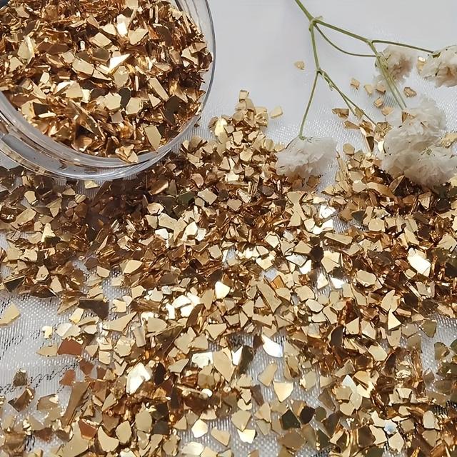 TEMU 20g Of Irregularly Shaped Ab Glitter Pieces Measuring 2-5mm, Suitable For Nail Art, Projects, Resin Mold Filling, And Jewelry Making Supplies.