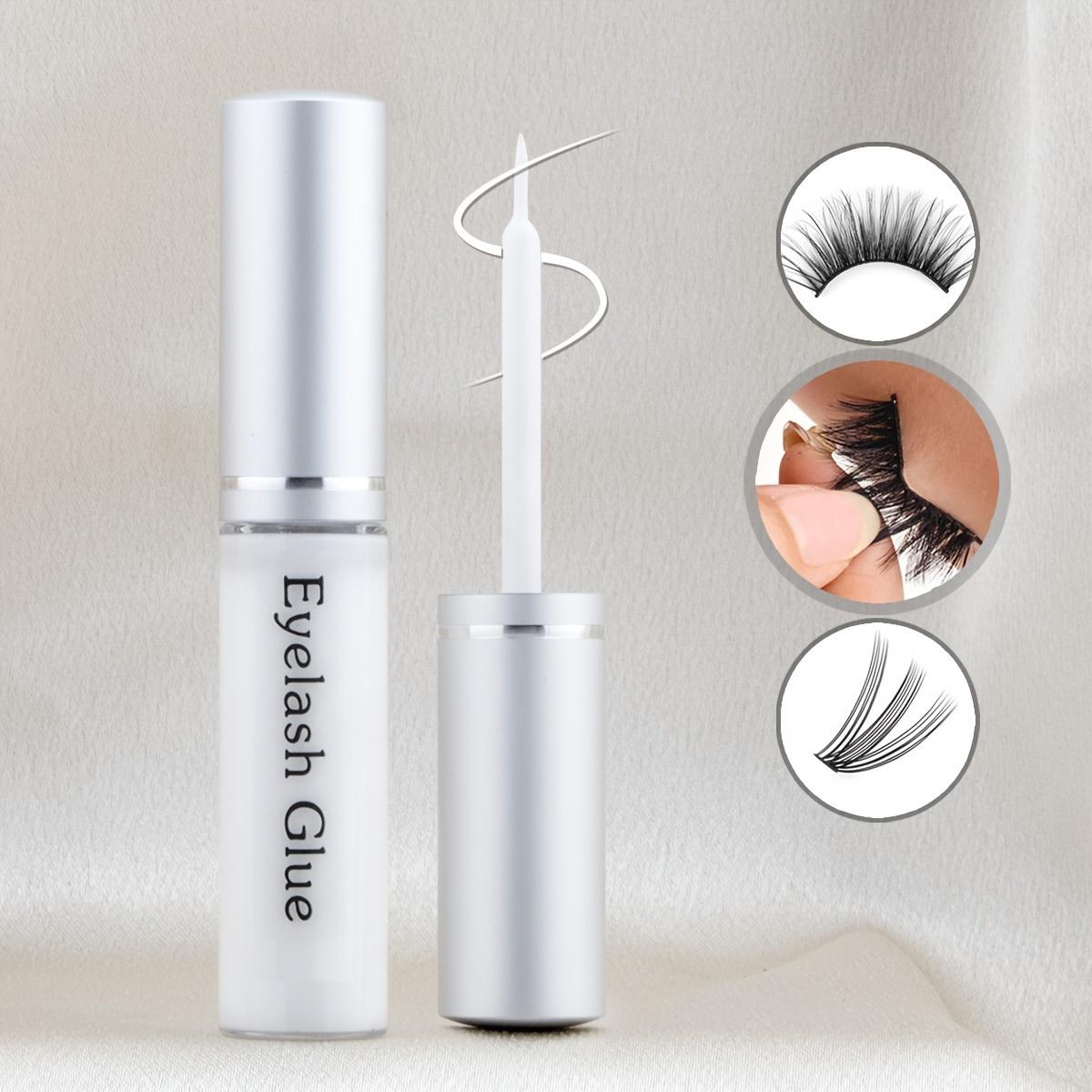 TEMU 6 ml-es műszempilla ragasztó - vízálló, tartós, gyorsan száradó formula, alkalmas szempillahosszabbításra és fürtös szempillákra - nem irritál, tartós, nagyon alkalmas kezdőknek és parti sminkhez