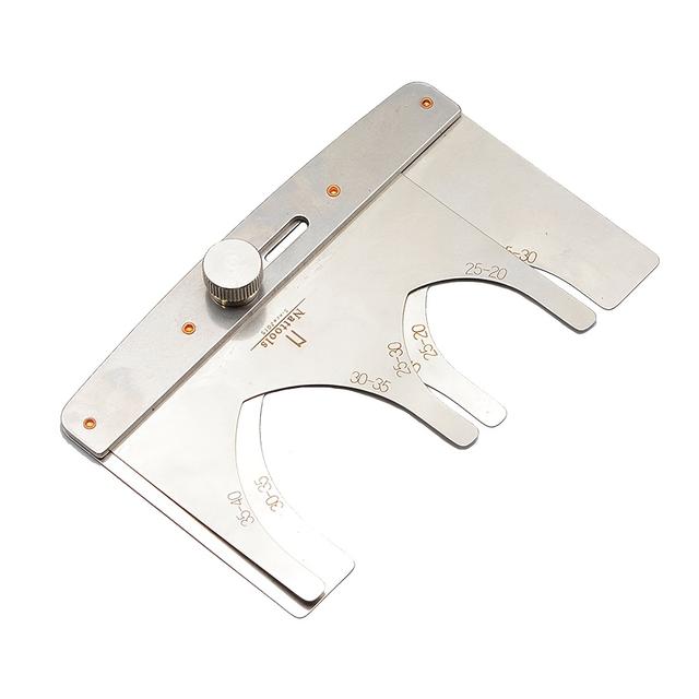 TEMU 1pc Adjustable Gauge Marking Tool Stainless Steel With Ruler