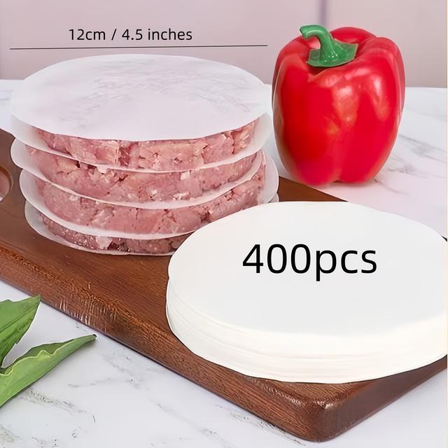 TEMU 400pcs Double-sided Silicone Oil Paper Liners - , Waterproof, Oil-proof, Perfect For Air Fryer Liners, Baking Sheets, And Kitchen Decor, Air Fryer Accessories