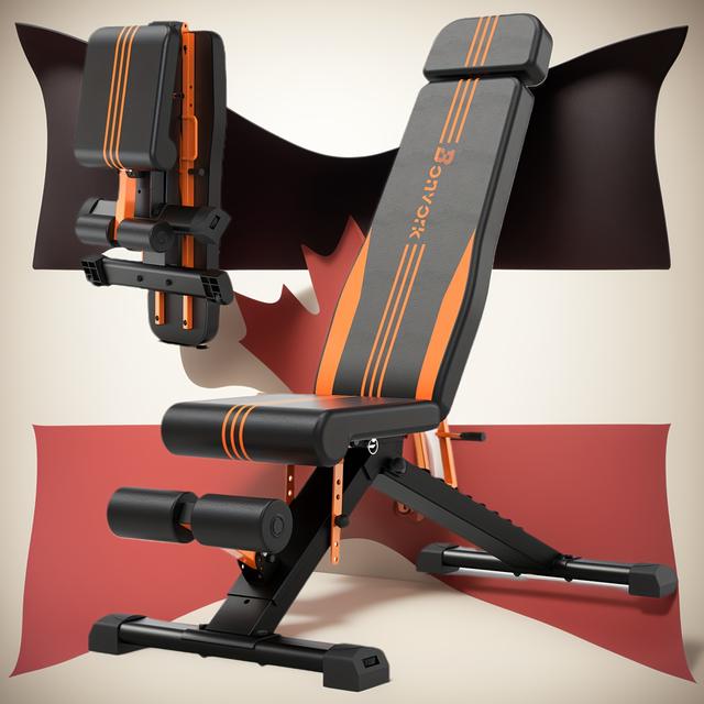 TEMU Flat Bench For Strength Training, 900 Lbs Weight Limit, Foldable Workout Bench For Home Gym, Adjustable Dumbbells Compatible